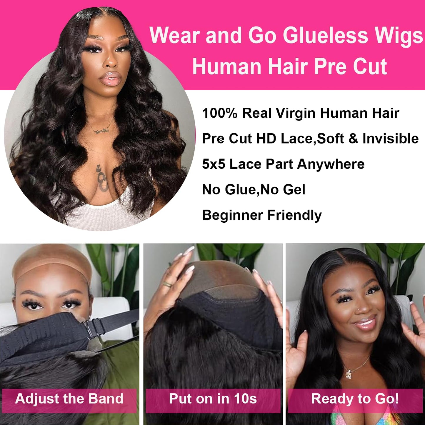 4/27 Highlight Lace Front Wigs Human Hair Ombre 5x5 Pre Cut Lace Frontal Wig Human Hair Honey Blonde 5x5 HD Lace Closure Wigs Fo