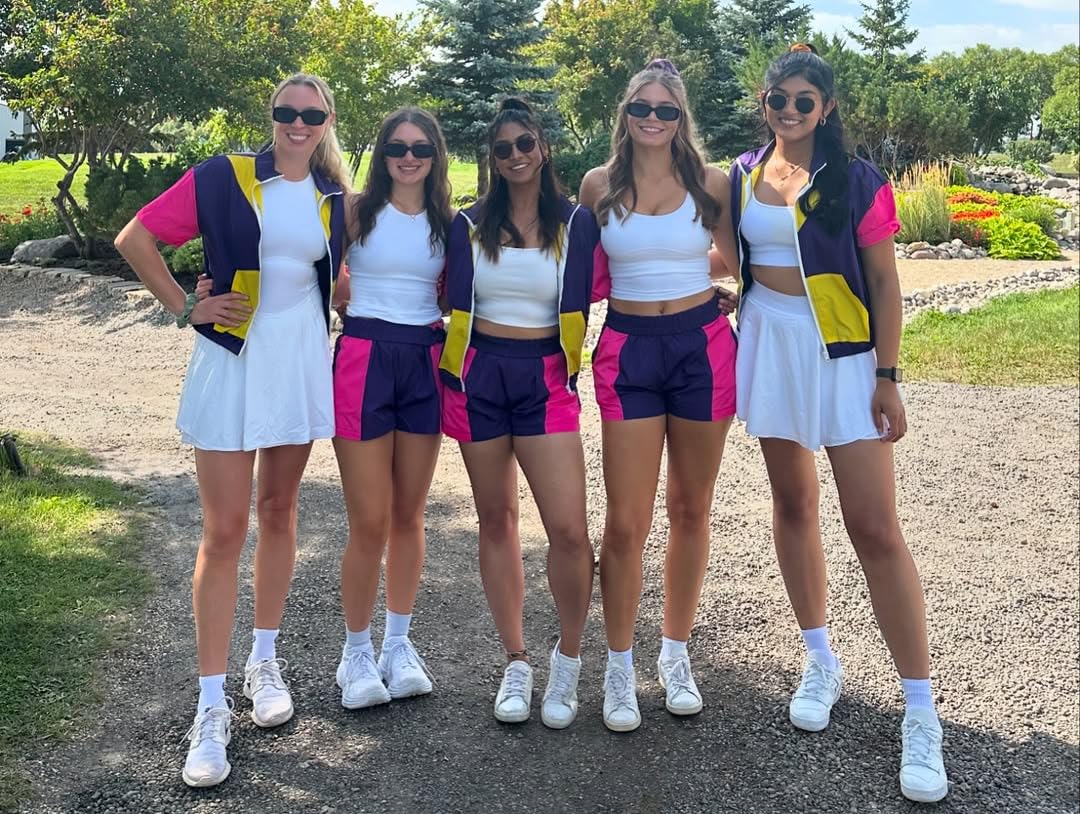 ZDT Women's Color Block 80s 90s Outfit 2 Piece Short Sleeve Costume Zip Up Windbreaker Track Suits Set Purple XL