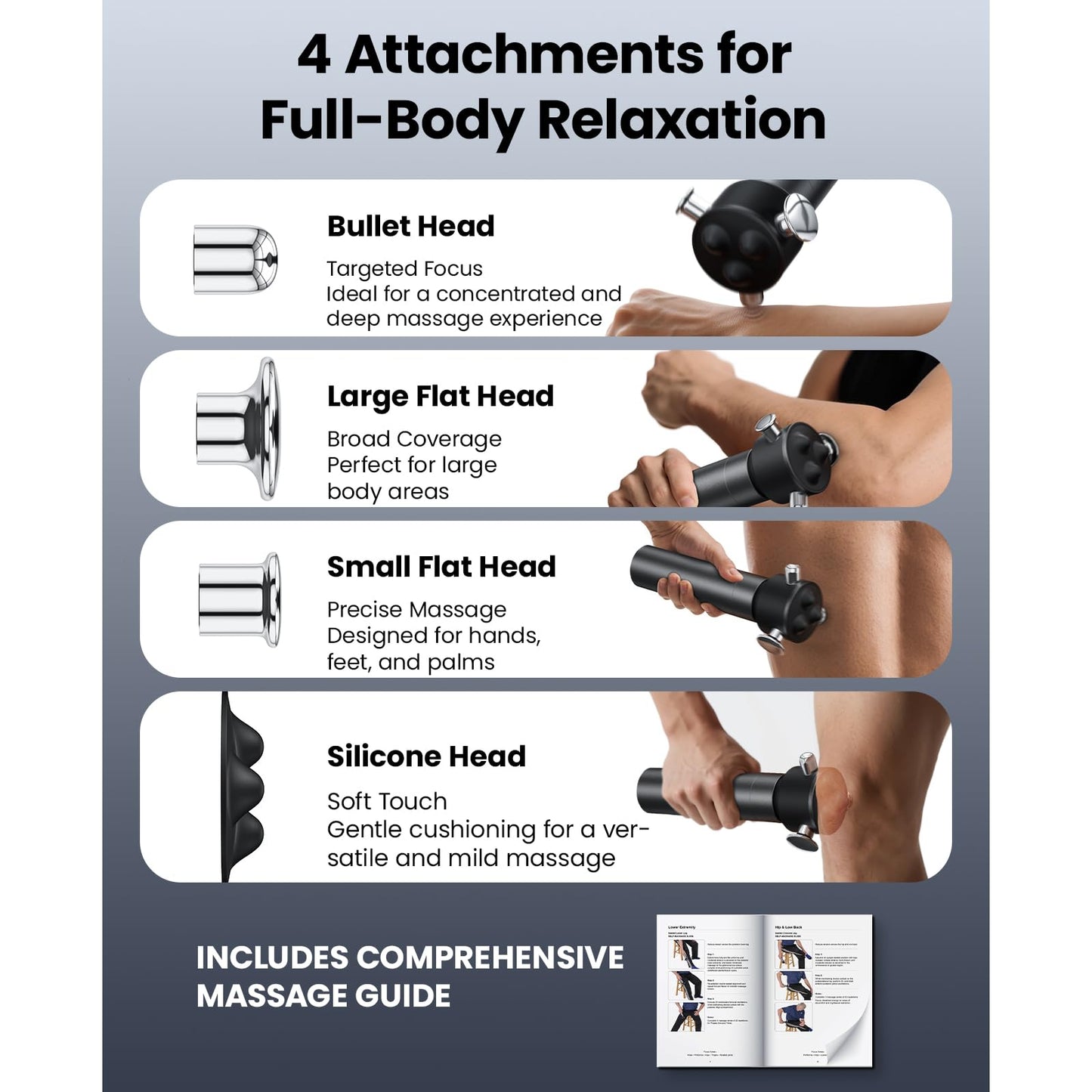 BOB AND BRAD VibeFlow Vibration Massager (Not Percussion), FSA-HSA Eligible, 116Hz Deep Tissue Therapy Massage Gun for Sensitive Joints, Muscle Pain Relief, Fascia Release, Trigger Points & Full Body