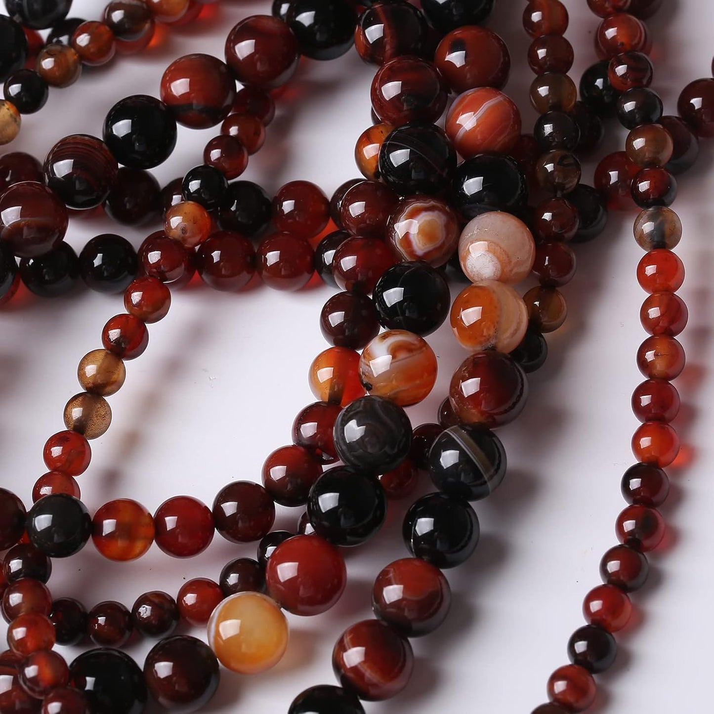 60PCS 6MM Red Persian Agate Stone Beads Energy Healing Beads for DIY Jewelry Bracelet Necklace Making for Jewelry Making15Inch