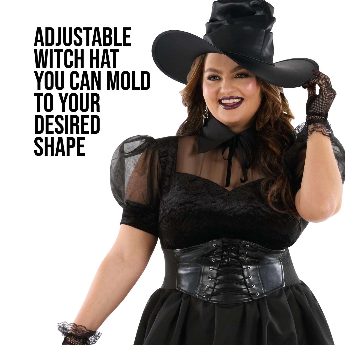 Morph Witch Costume for Women - Wicked Witch Halloween Costume for Adults - Spooky Women's Costume for Parties, Large