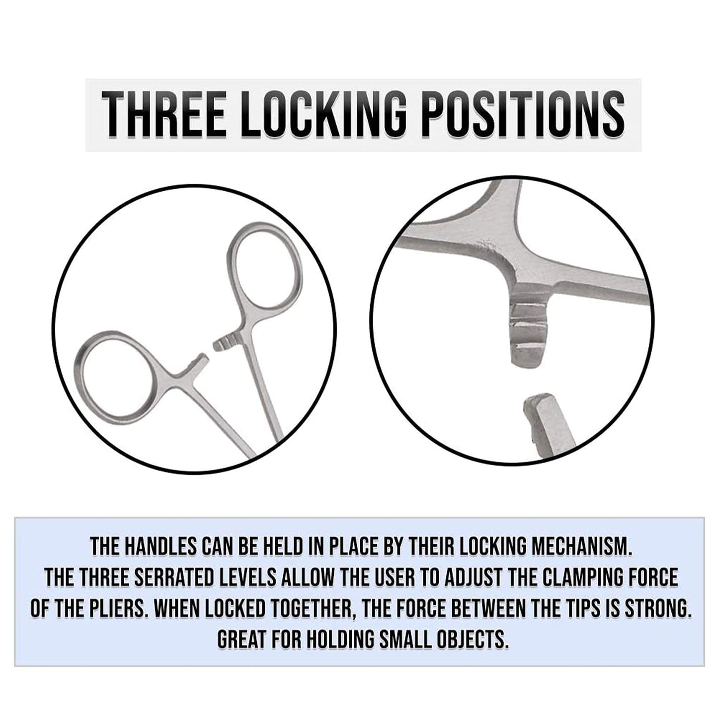 SURGICAL ONLINE 2-Piece Curved & Straight 5" Hemostat Set - Stainless Steel Locking Tweezer Clamps - Ideal Hemostats for Nurses, Fishing Forceps, Crafts and Hobby
