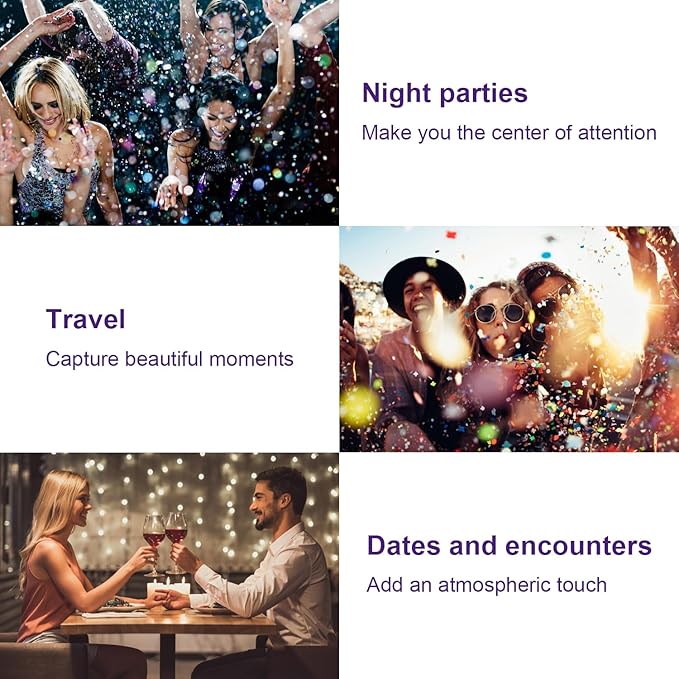 Hair and Body Glitter Spray, 1PC Sparkling Purple Hair Glitter Extra Fine Face Shimmer Powder for Clothes, Festival Loose Sparkle Powder for Rave Clothes Nail Art Easter Halloween Crafts (Purple)