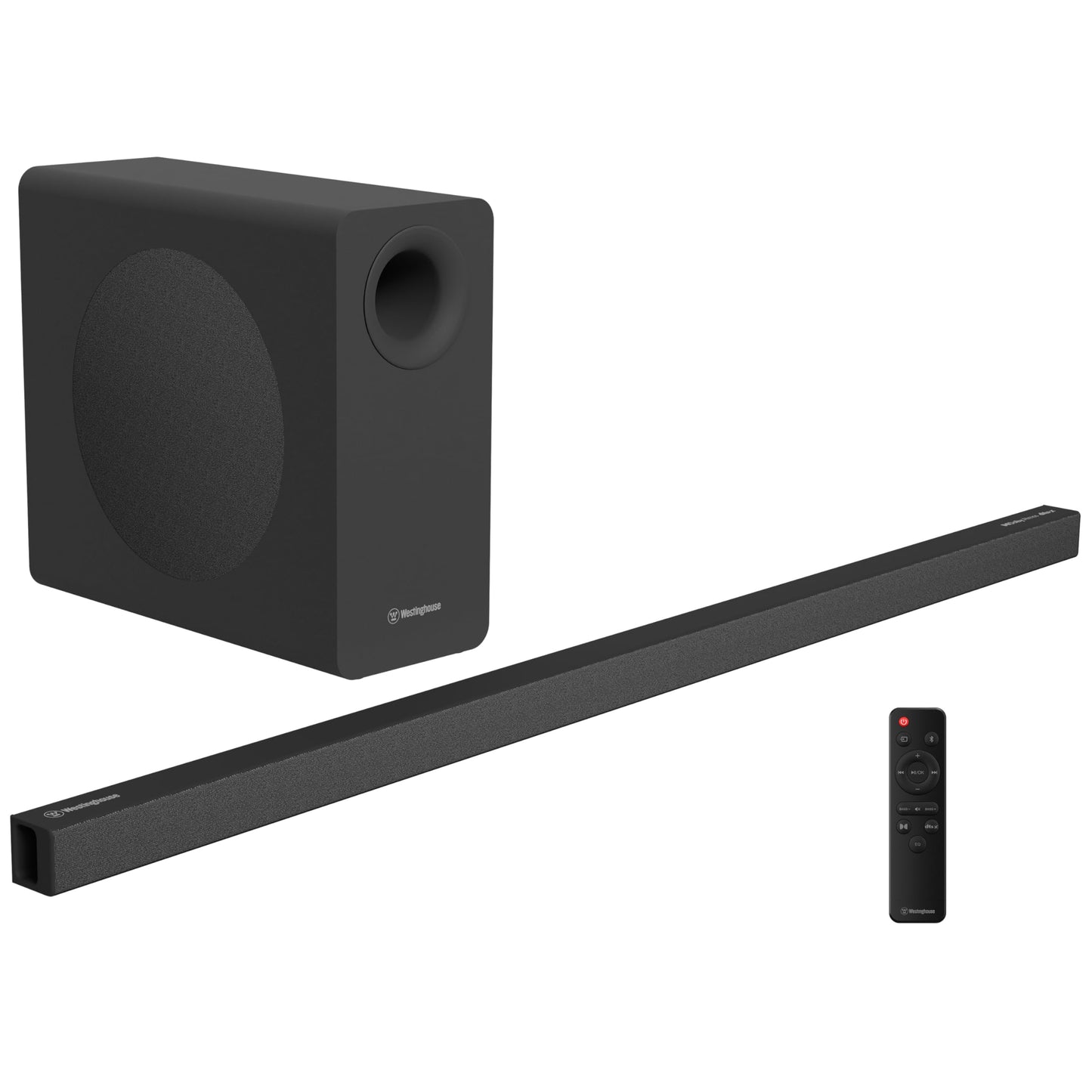 Westinghouse 2.1 Channel Soundbar with Wireless Subwoofer, DTS:X and Dolby Atmos, 120W RMS & 240W Max Output, for Smart TV, Home Theater Audio, HDMI/eArc, Bluetooth, Roku TV Ready