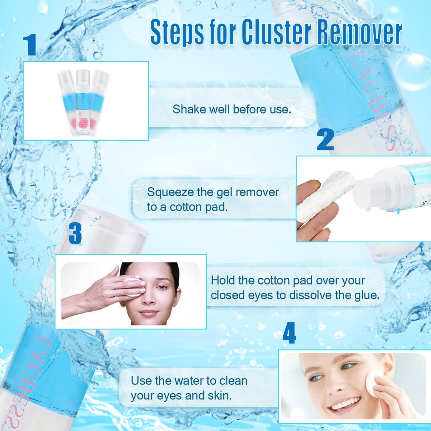 Lash Remover for Lash Extensions 80ml Cluster Lash Glue Remover Individual Lash Extension Remover Lash Cluster Remover Eyelash G