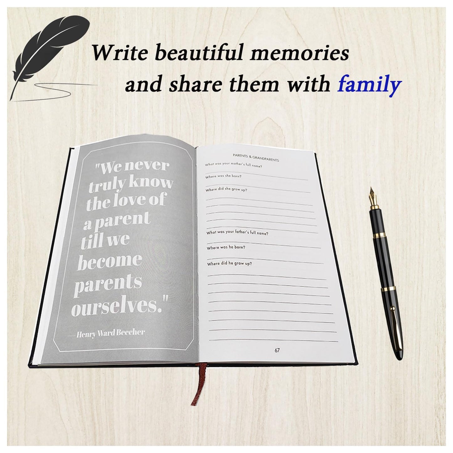 FYFTAK Dad's Life Story Journal | Meaningful Memory - Sharing Keepsake, Perfect for Father’s Day, Birthday & Christmas Gifts