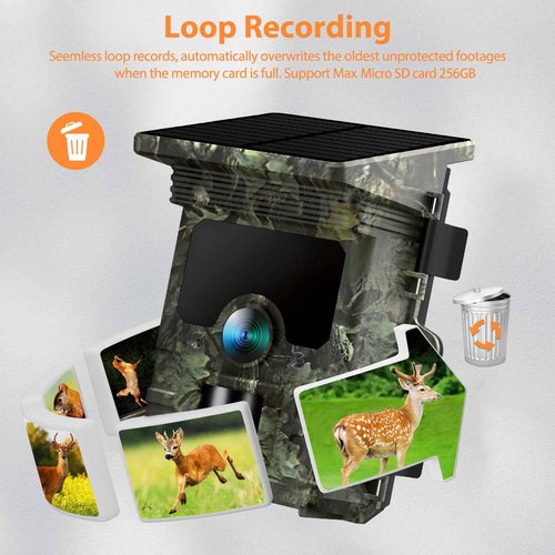 VOOPEAK 4K Trail Camera WiFi - 85MP 30FPS Solar Trail Camera with 850nm Night Vision, 120° Wide-Angle Motion Activated Game Cam, 0.1s Trigger, IP66 Waterproof for Wildlife Monitoring