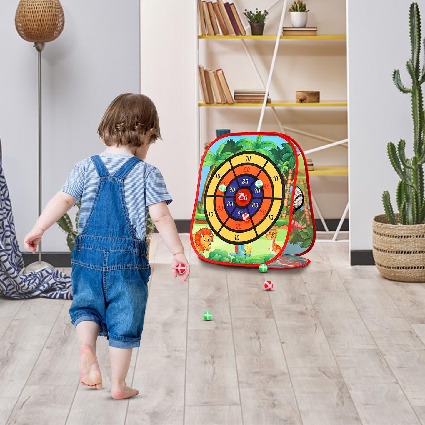 Bean Bag Toss Game for Kids/Double-Sided Foldable Cornhole Board/Backyard Beach Yard Outdoor Toys for Kid Ages 4-8/5-Second Setup/Party Supplies for Kids