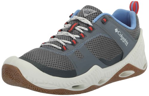 Columbia Women's PFG Pro Sport, Grey Ash/Sunset Red, 8.5