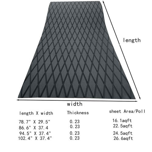 LSS laidi Boat Flooring EVA Foam Boat Decking Faux Teak Marine Sea Deck Non-Slip Mat for Decking Yacht Motorboat Fishing Boat Surfboard,102.4"/94.5"/86.6"/x 37.4"