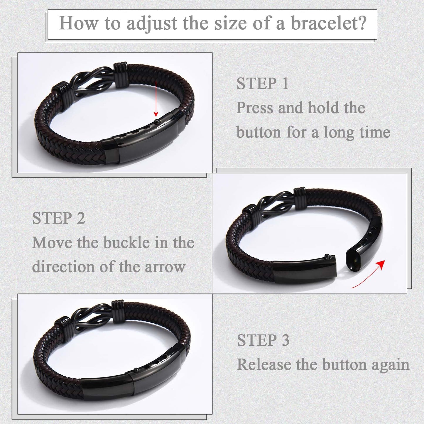 Gifts for Husband Gifts from Wife, To My Husband Brown Infinity Leather Bracelet for Men as Christmas Valentines Fathers Birthday Easter Anniversary Thanksgiving Gifts for Him Men