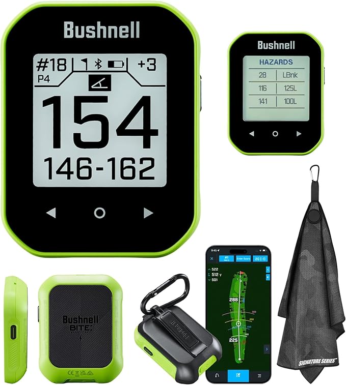 Bushnell Golf Phantom 3 Slope GPS Handlheld (Green) | 38,000+ Courses, Slope Compensation, Hazard Info, Distance Calculato...