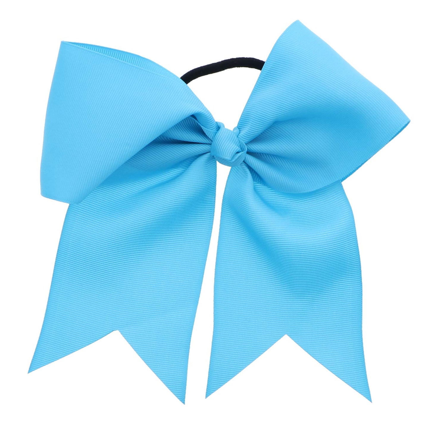 Light Blue Jumbo Bow Pony with Tails