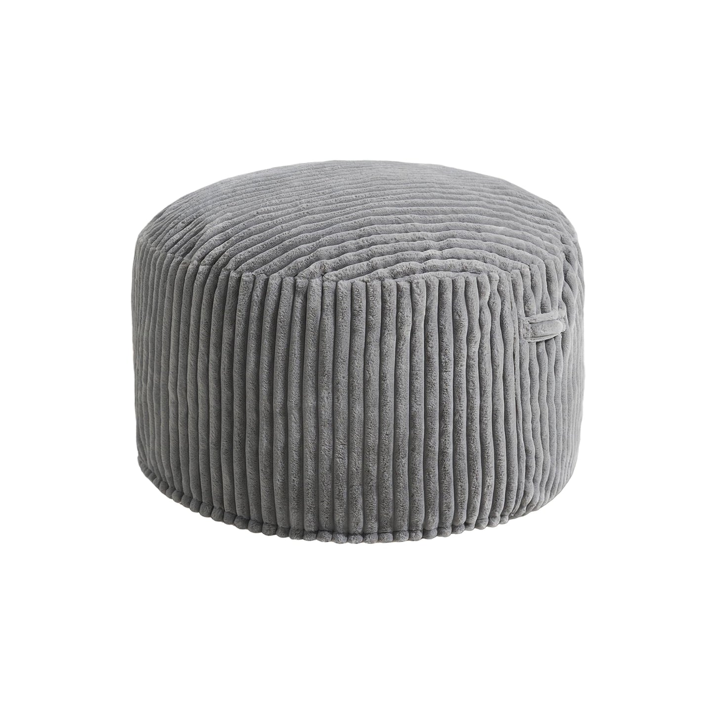 Hobestluk 3ft Bean Bag Chairs for Adults Large Beanbag Chair with Stripe Plush Cover Big Bean Bag Chair for Living Room Bedroom Dorm Office - Grey (36” x 36” x 22”)