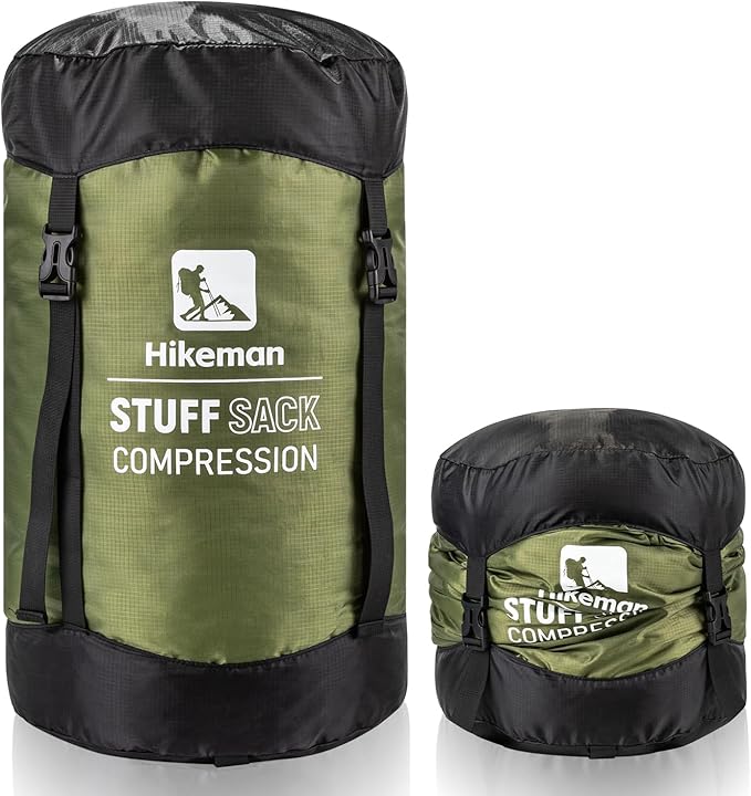 HIKEMAN Compression Sack, 50% More Storage! 12L/19L/32L/46L/53L Compression Stuff Sack, Water-Resistant & Ultralight Sleep...