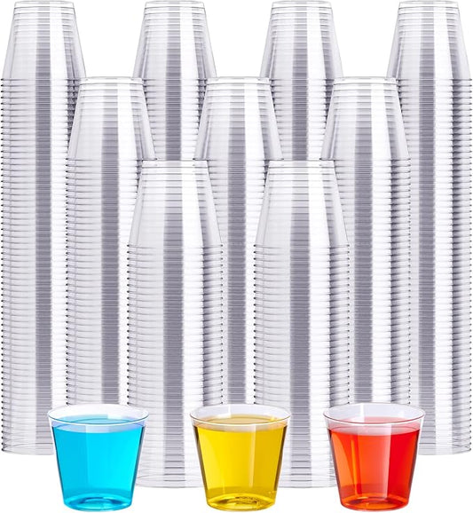 1 OZ 500 Pack Plastic Shot Glasses, Disposable Cups, 1 Ounce Tasting Cups Party Cups Perfect for Whiskey, Wine Tasting, Fo...