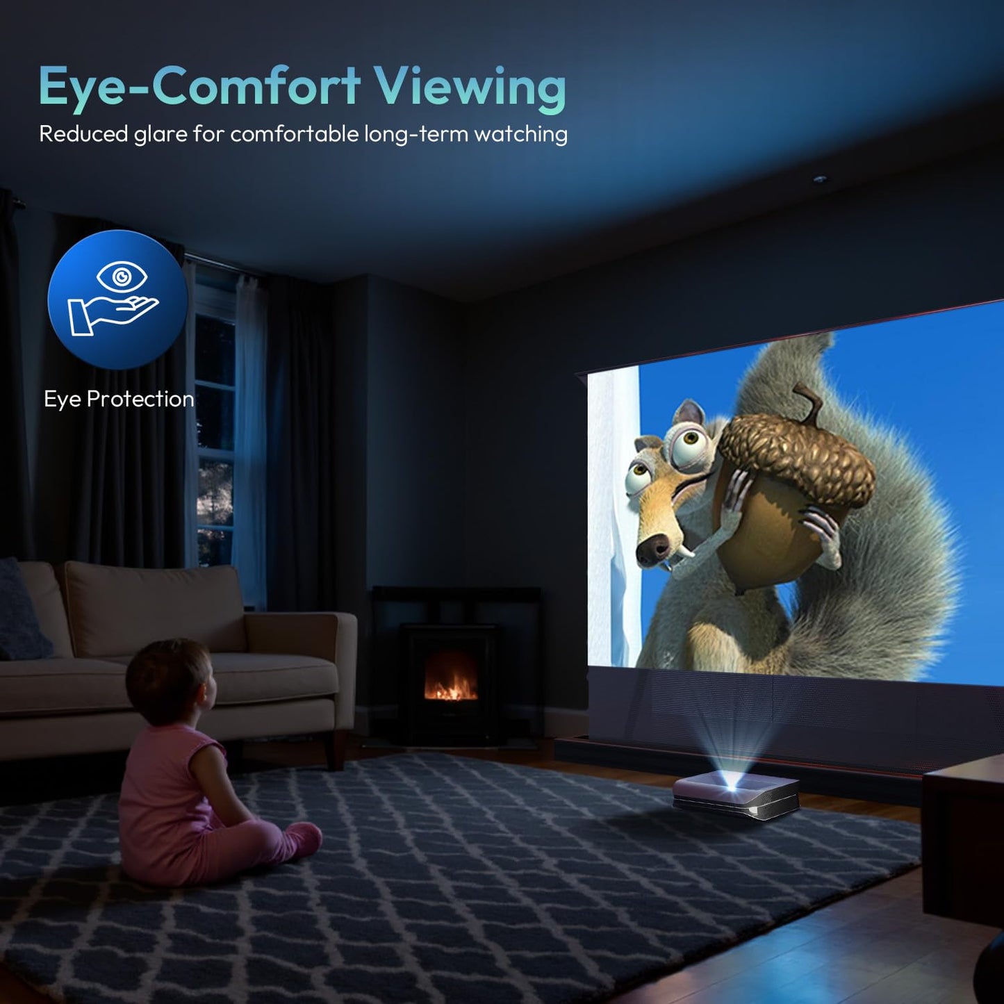 NothingProjector Motorized ALR Screen, 85% Ambient Light Rejecting, 120 inch, Floor Rising, 4K/8K UHD, Active 3D, Anti Daylight, Retractable Automatic for Standard/Long/Ultra Short Throw Projector