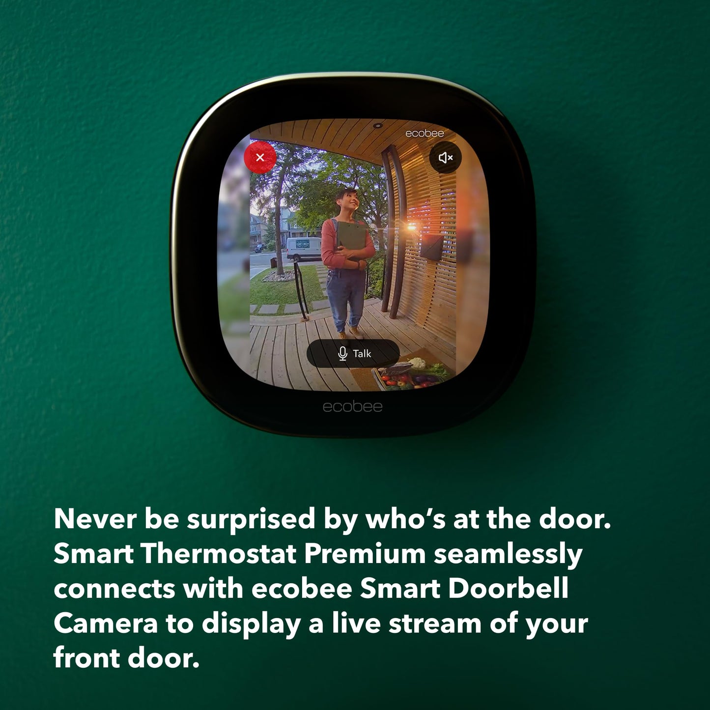 ecobee Comfort and Security Bundle, Smart Thermostat Premium with Siri and Alexa and Built in Air Quality Monitor and Smart Sensor with SmartSensor for Doors and Windows 2-Pack