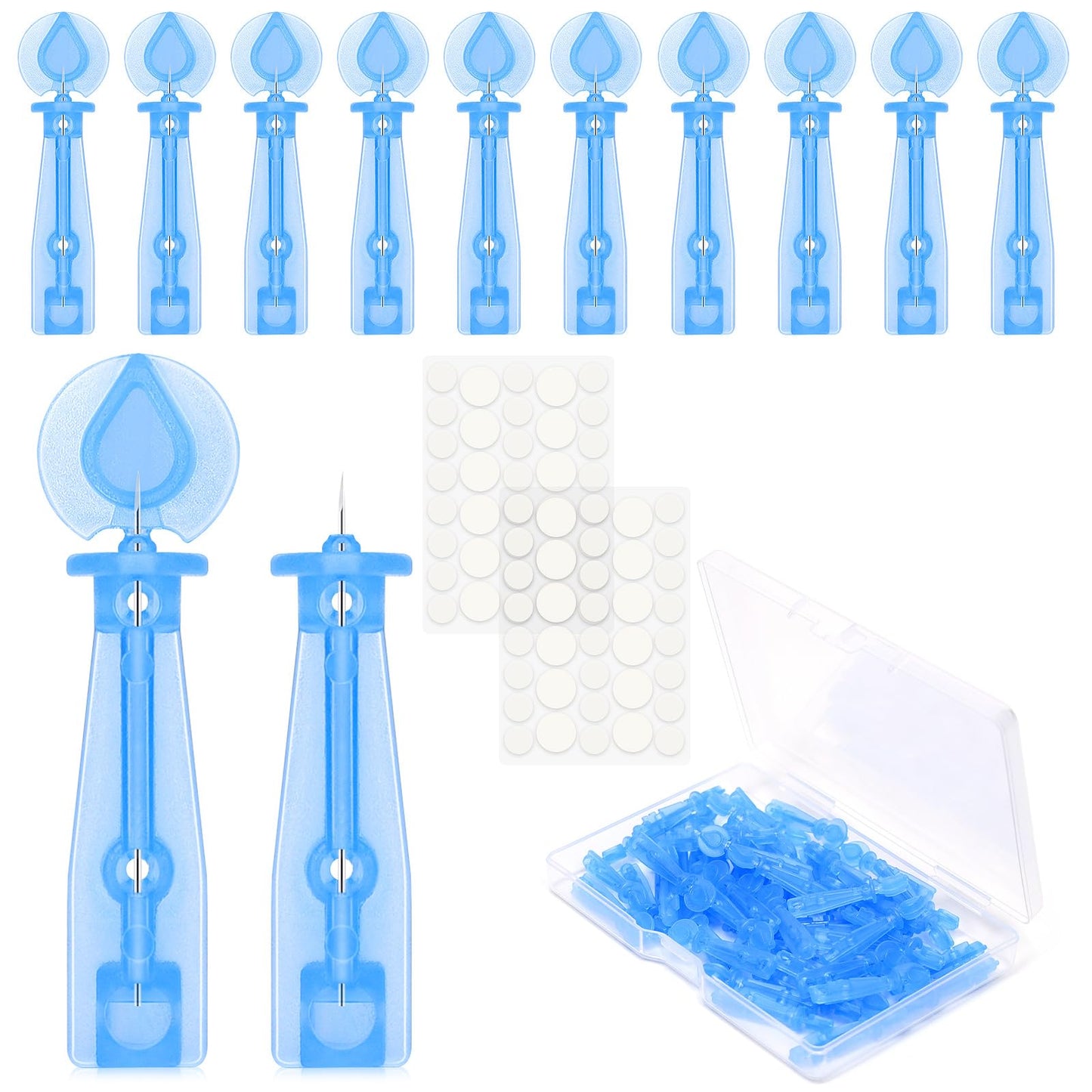 100PCS Disposable Acne Needle & 144 Dots Pimple Stickers - Ultrafine Pimple Popper Needle