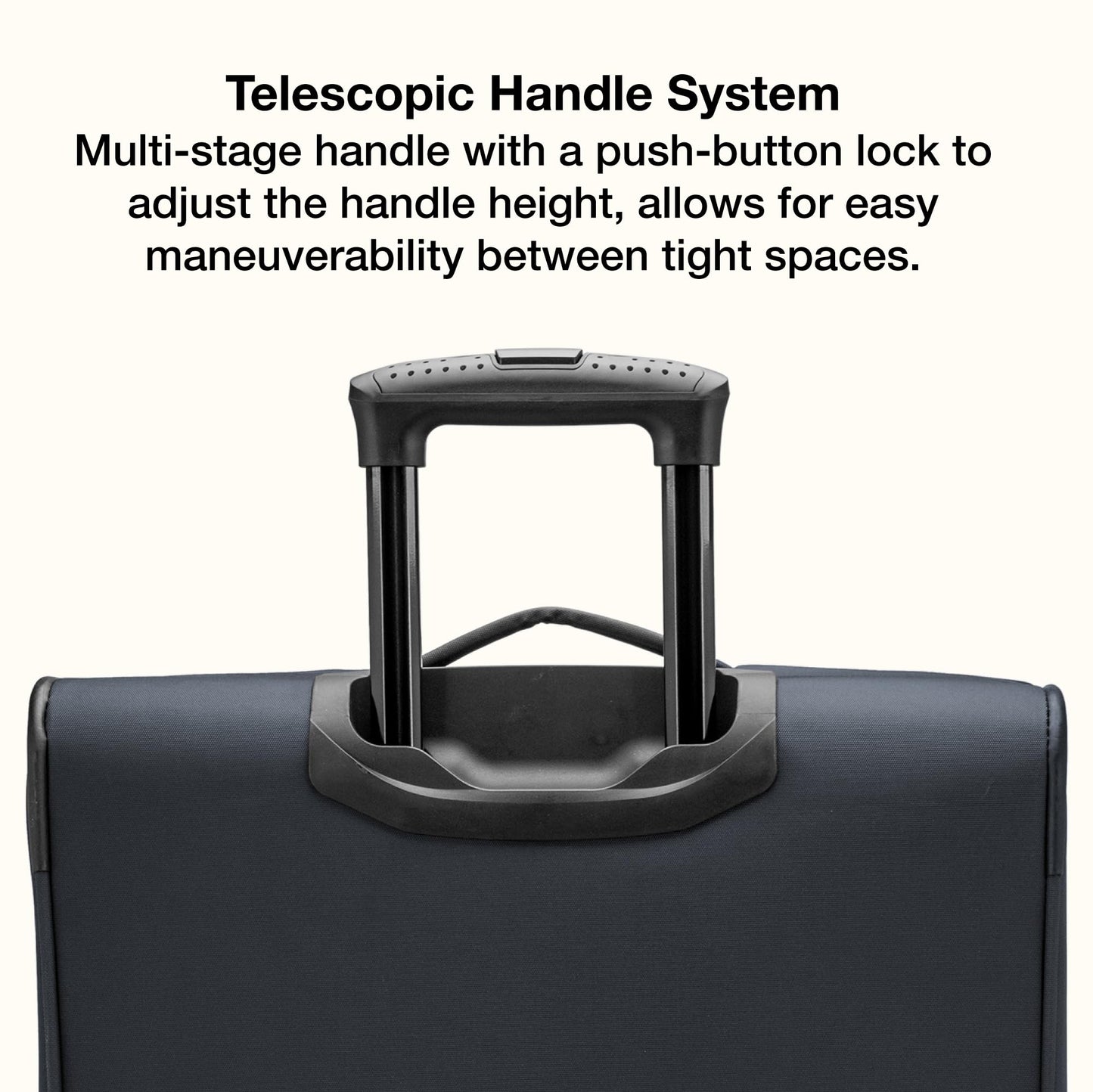 U.S. Traveler Anzio Softside Expandable Spinner Luggage, Dark Grey, Checked-Medium 26-Inch