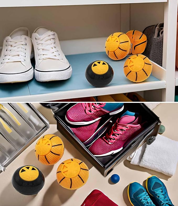 Shoe Deodorizer Odor Eliminator Ball -Sneaker Deodorizers balls Car Air Fresheners Odor Eaters for Shoes, Gym Bags, Closet and Locker 6 Pack (Fresh Linen)