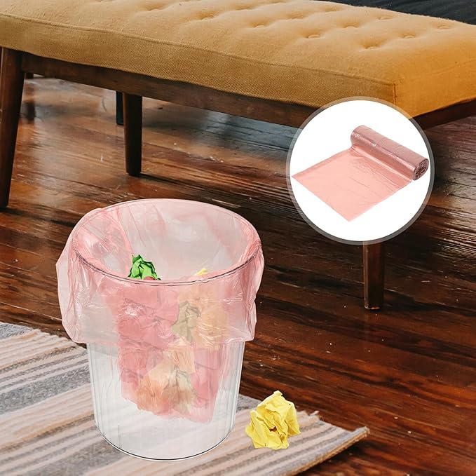 NOLITOY 100Pcs Biodegradable Corn Starch Trash Bags Heavy Duty Disposable Kitchen Waste Bags for Home Bathroom Office Gold Color
