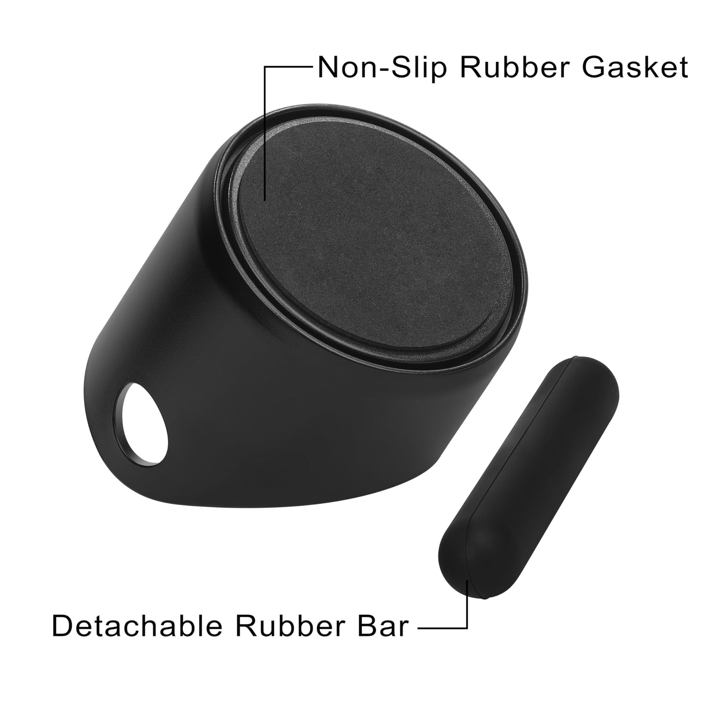 Small Coffee Knock Box 4.3 Inch, Apexstone Coffee Mini Knock Box, Mini Knock Box Espresso, Small Knock Box Espresso with Removable Knock Bar And Non-Slip Base