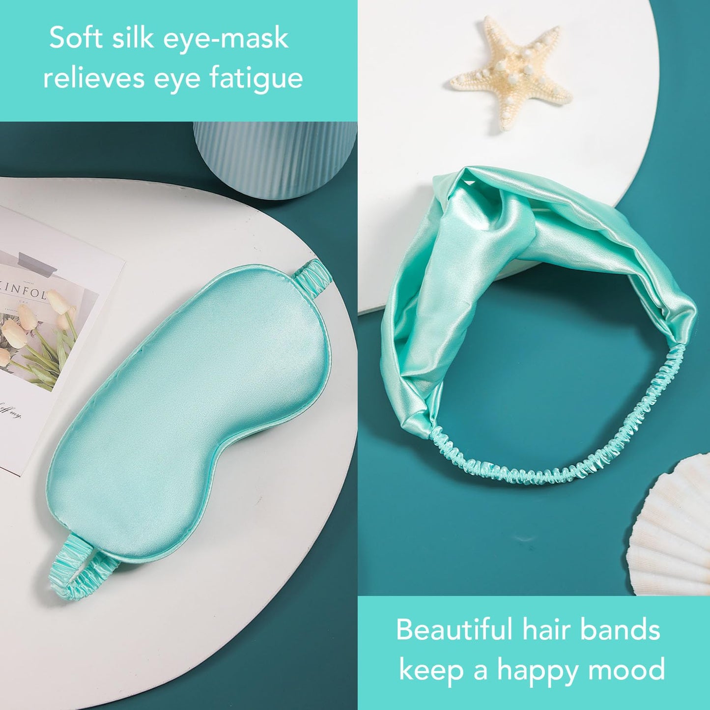 Birthday Gifts for Women, Self Care Friendship Gifts, Relaxing Spa Gifts Basket Care Package w/Luxury Flannel Blanket, Unique Ideas for Mom Her Friend Sister Wife (Ocean)