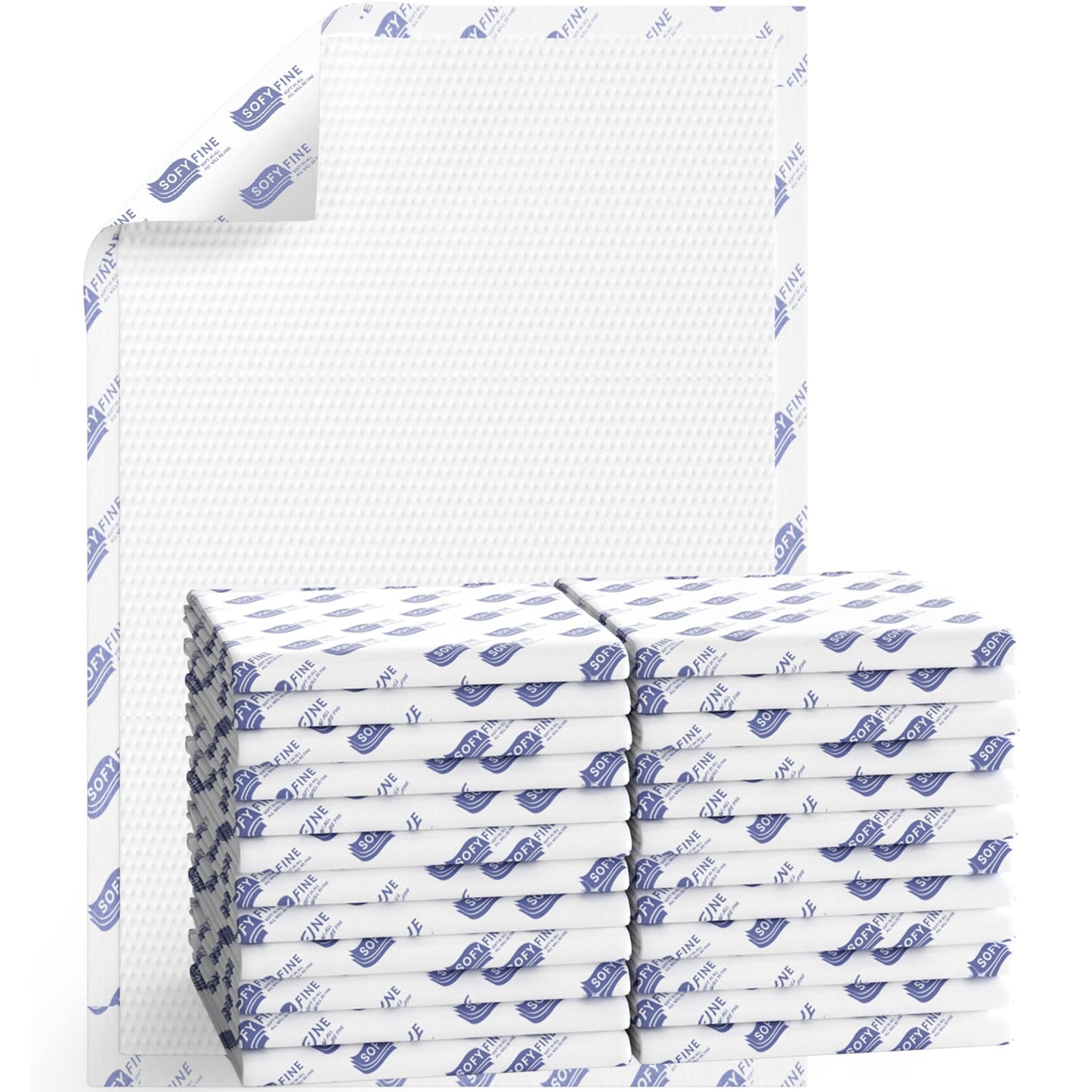 SOFYFINE Biggest Chucks Disposable 57"x36" Tear Resistant 215 Gram Heavy Duty Adults Incontinence Bed Pads, 5XL Extra Large Thicken Puppy Pee Pad, 10X Absorbency 360 Lb Transfer[10 Pads]
