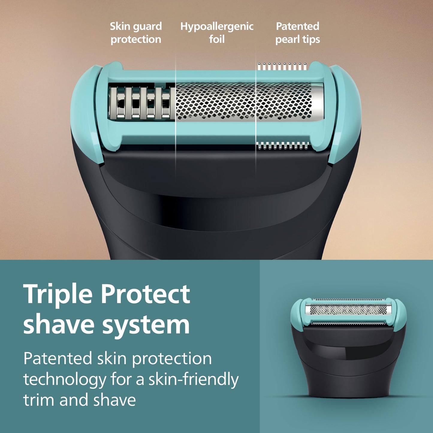 Philips Norelco Body Groomer 5000 Series, Intimate Hair Trimmer & Shaver for Men with Dual 100% Showerproof Full Body Shave & Tr