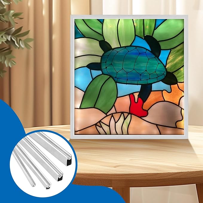 1/2" U Zinc Came for Stained Glass,3ft Length 12 Pcs Total 36ft Durable Framing Solution for Stained Glass Projects Reliable Zinc Came for Hobbyists Perfect for Your Hobby Came Needs