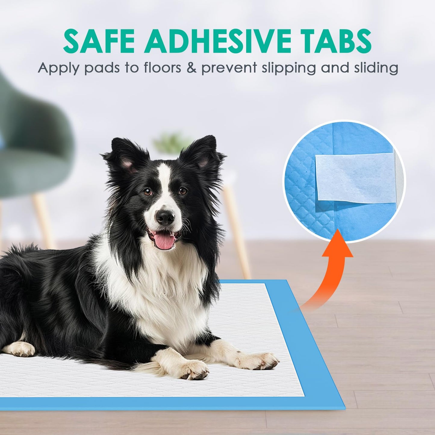 JollyMate Dog Pee Pads Extra Large 36"x36", X-Large Puppy Training Pads with Adhesive Tabs, 6 Layers Thick, Super Absorbent, Leak-Proof, Quick-Dry, Potty Pads for Dogs and Puppies (30 Count)