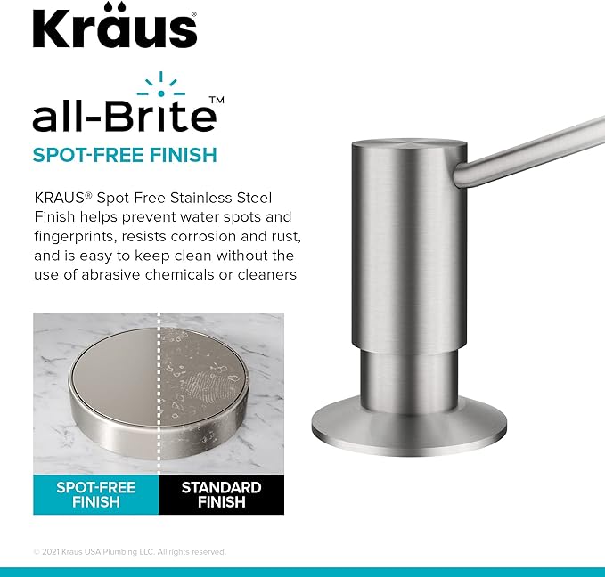 KRAUS Kitchen Soap and Lotion Dispenser in Spot Free Stainless Steel, KSD-41SFS