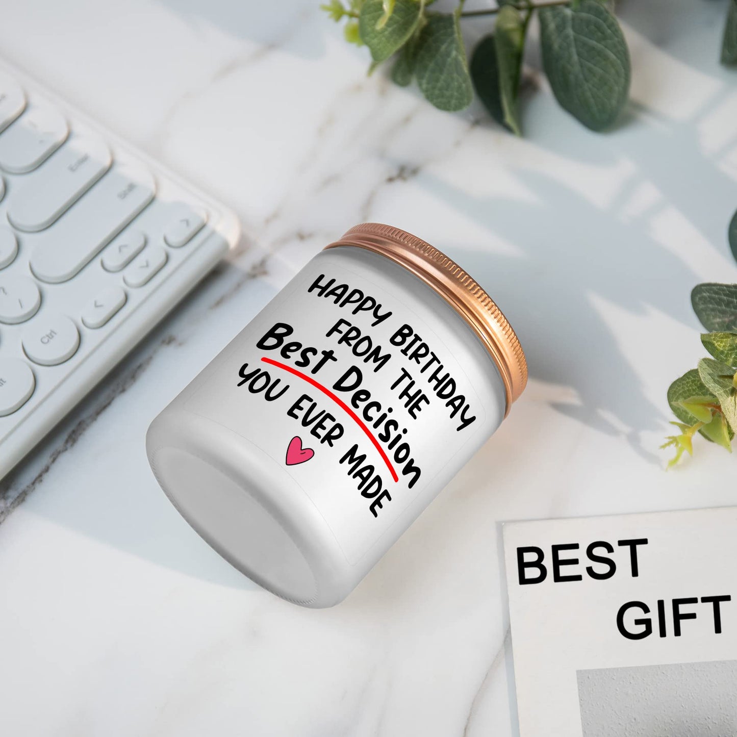 Birthday Gifts for Wife from Husband- Happy Birthday Gift Ideas for Her Him- Funny Women Birthday Gifts for Girlfriend from Boyfriend - Lavander Scented Candles