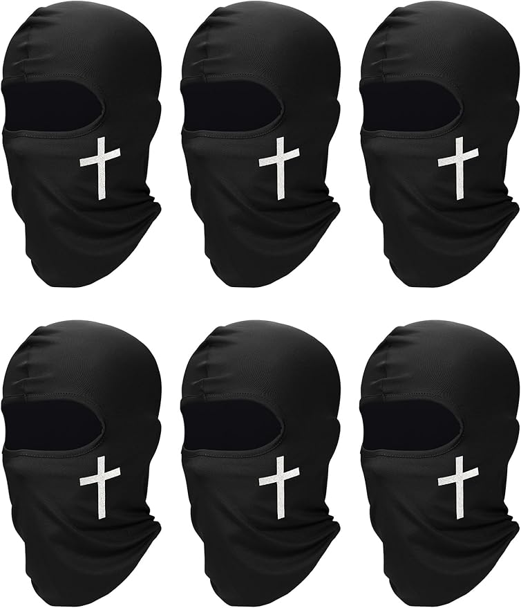 SATINIOR 6 Pcs Ski Mask Cover Balaclava Full Face Mask Winter Face Cover UV Windproof Balaclava for Men Women Outdoor Sports