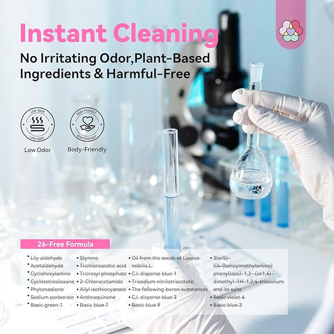 SAVILAND Airbrush Cleaner Instant Cleaning: 8.12 fl. oz Airbrush Cleaner Solution Low Odor Natural Ingredients Quickly Remove Water-Based Acrylic Paint Watercolor Airbrush Gel Nail Polish Clean Clog