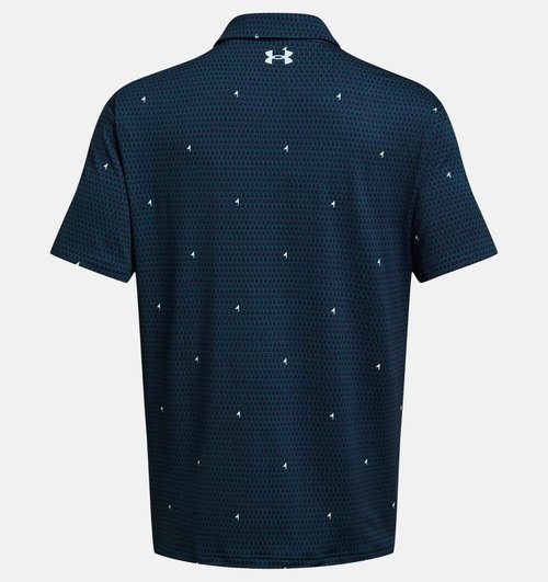 Under Armour Men's UA Playoff 2.0 Printed Polo (US, Alpha, X-Large, Regular, Regular, Petrol Blue/Academy/Fuse Teal - 437)