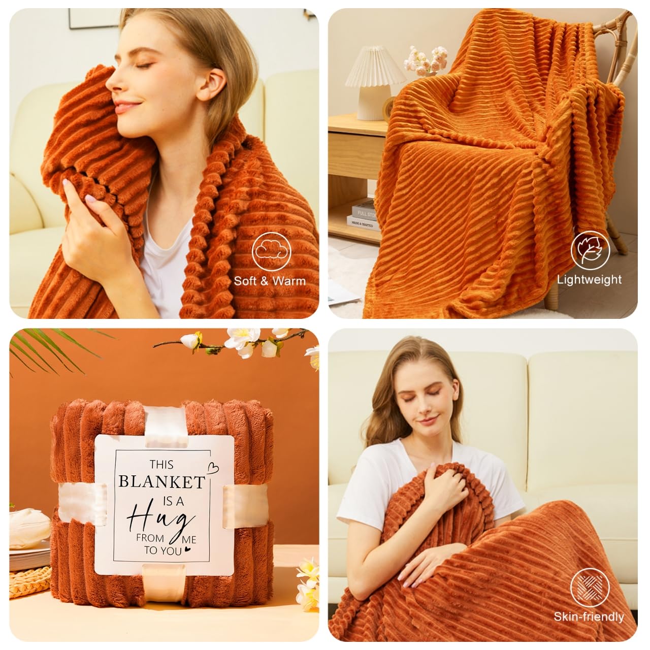 Fall Gifts Basket for Women,Unique Birthday Gifts for Mom Sister Friend Wife w/Fall Candle,Fall Home Decor,Self Care Get Well Spa Box,Thanksgiving,Halloween Christmas Gifts for Her,Fall Gifts Box Cozy