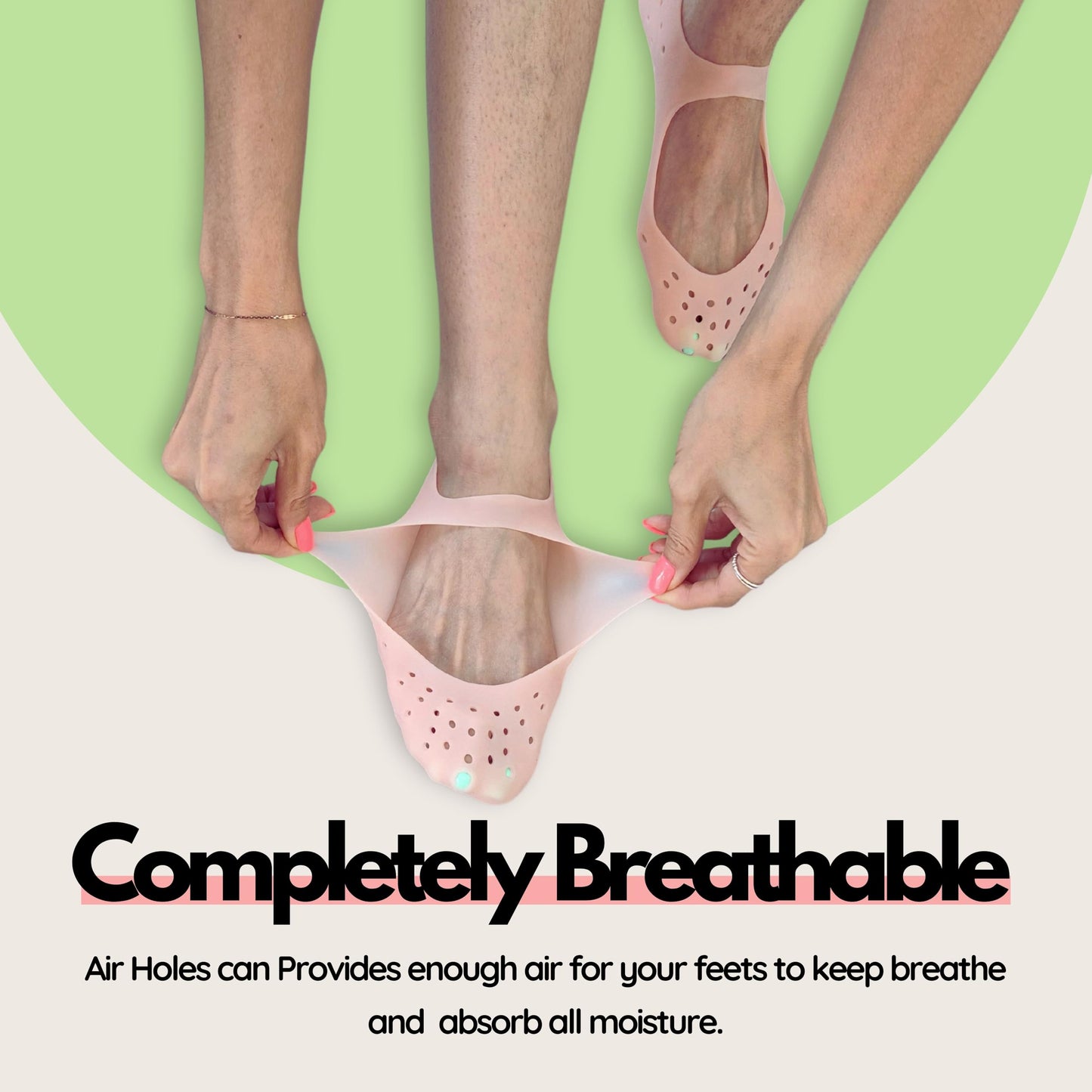 Moisturizing Gel Socks - Hydrating Spa Treatment for Soft, Smooth Feet, Ideal for Dry, Cracked Heels and Rough Skin (Small, 2 Pa