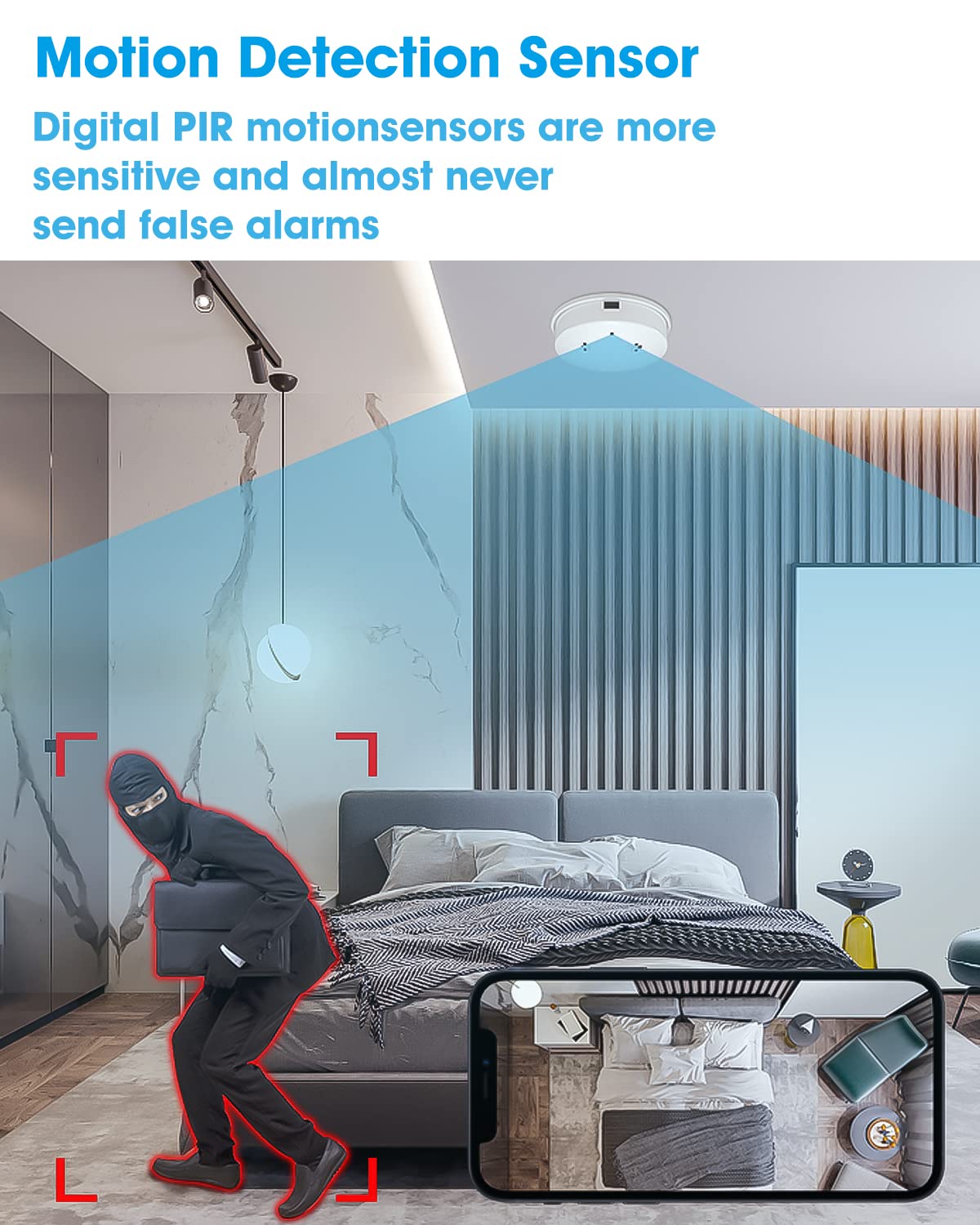 DAIFAC Hidden Camera Smoke Detector HD 1080P Wireless Spy Camera WiFi Small Nanny Cam for Home Security Cameras Indoor/Outdoor