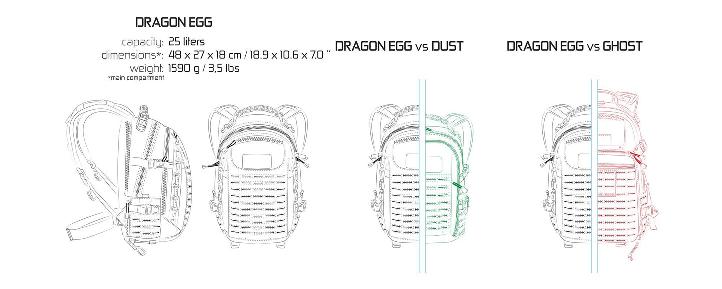 Direct Action Dragon Egg Mk II Tactical Backpack Coyote Brown/Adaptive Green 25 Liter Capacity