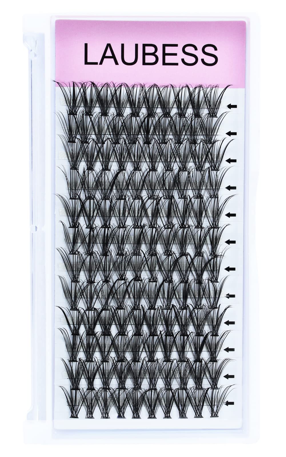 Eyelash Clusters LAUBESS Lash Clusters Individual Lashes Cluster Eyelash Extensions DIY at Home Waterproof Cluster Lashes (30D-D