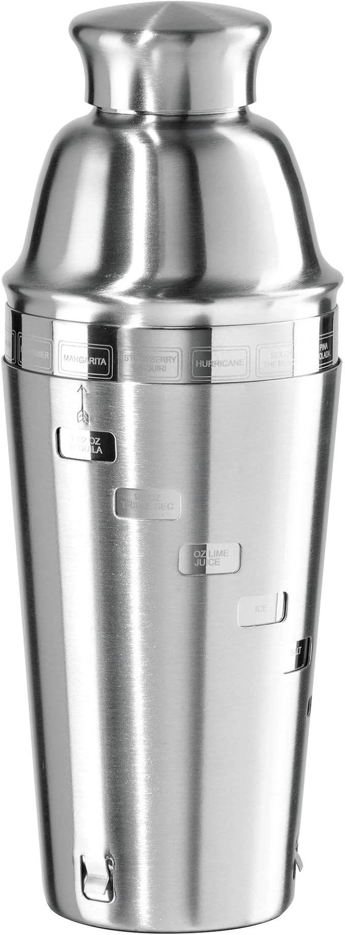 OGGI Dial A Drink Cocktail Shaker - Stainless Steel, 15 Recipes, Built in Strainer, 34 oz - The Original and Only Dial A D...