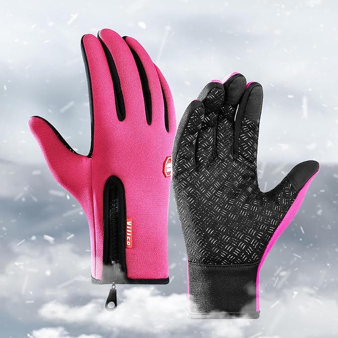 Winter Touch Screen Gloves Men Women, Windproof Waterproof Warm Thermal Gloves for Outdoor Cycling Hiking Skiing