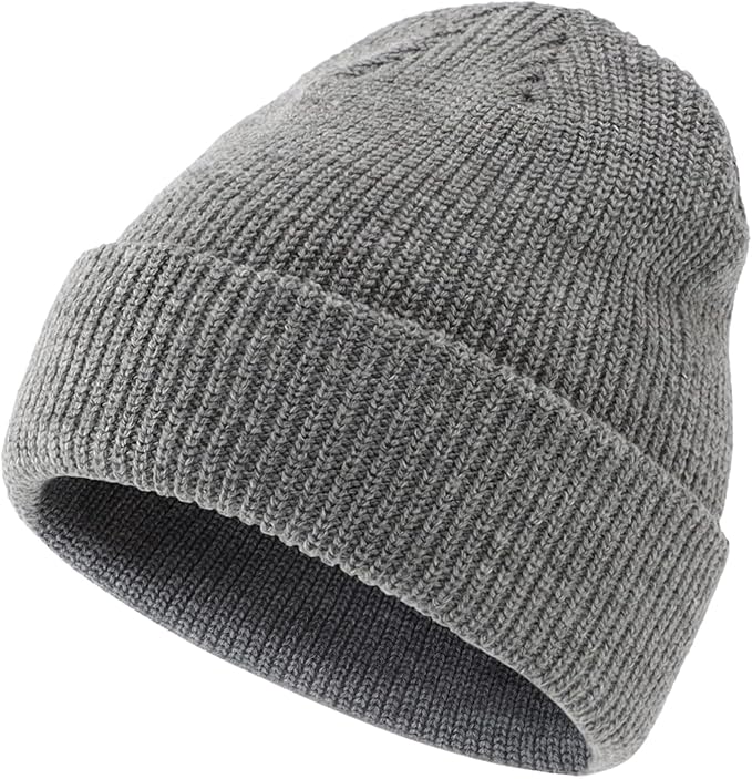 Connectyle Classic Double Layer Knit Beanie Hat Warm Thick Acrylic Winter Hats Daily Cuffed Beanies Watch Hat for Men Women