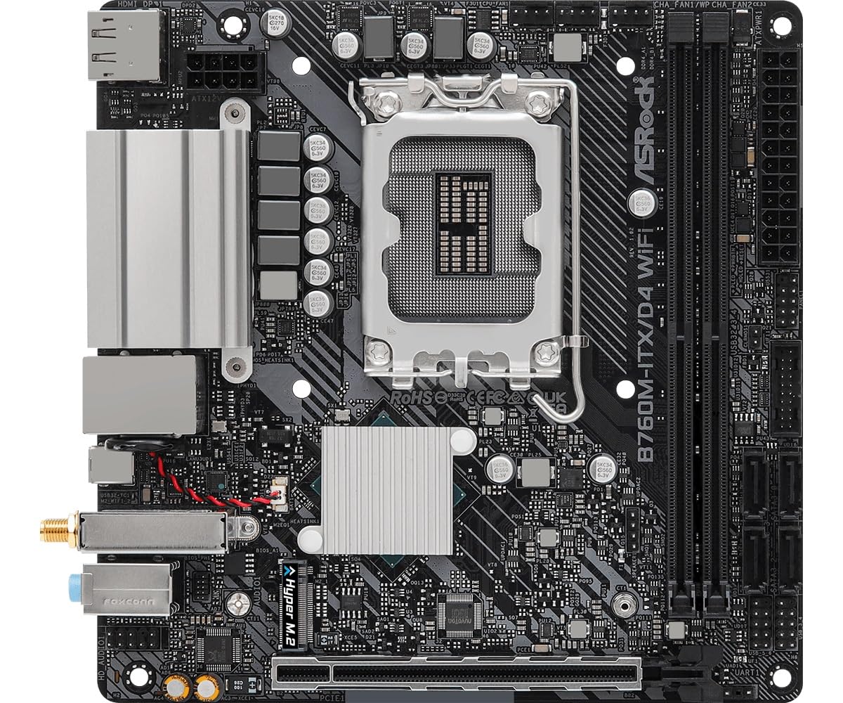 Asrock B760M-Itx/D4 Wifi Supports 13Th Gen & 12Th Gen Intel Core Processors (Lga1700)