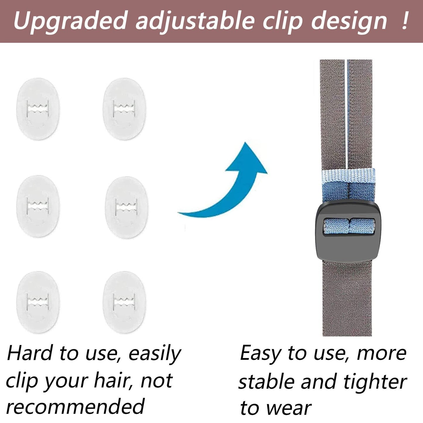 2 Pack Advanced Upgraded P10 Replacement Headgear Straps with 2 Strap Covers Fit for Airfit P10/N30, Fully Adjustable Quick-fit Design Premium Elastic Soft Material