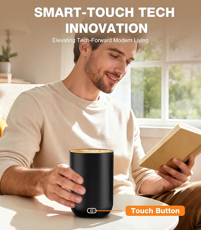 Kepwam Self Heating Coffee Mug T1-16oz Fast Heating & Ultra Long-Lasting Battery Life, Heated Coffee Mug Up to 149℉ - Touch & App Controlled Coffee Mug, Birthday Gifts for Women and Men
