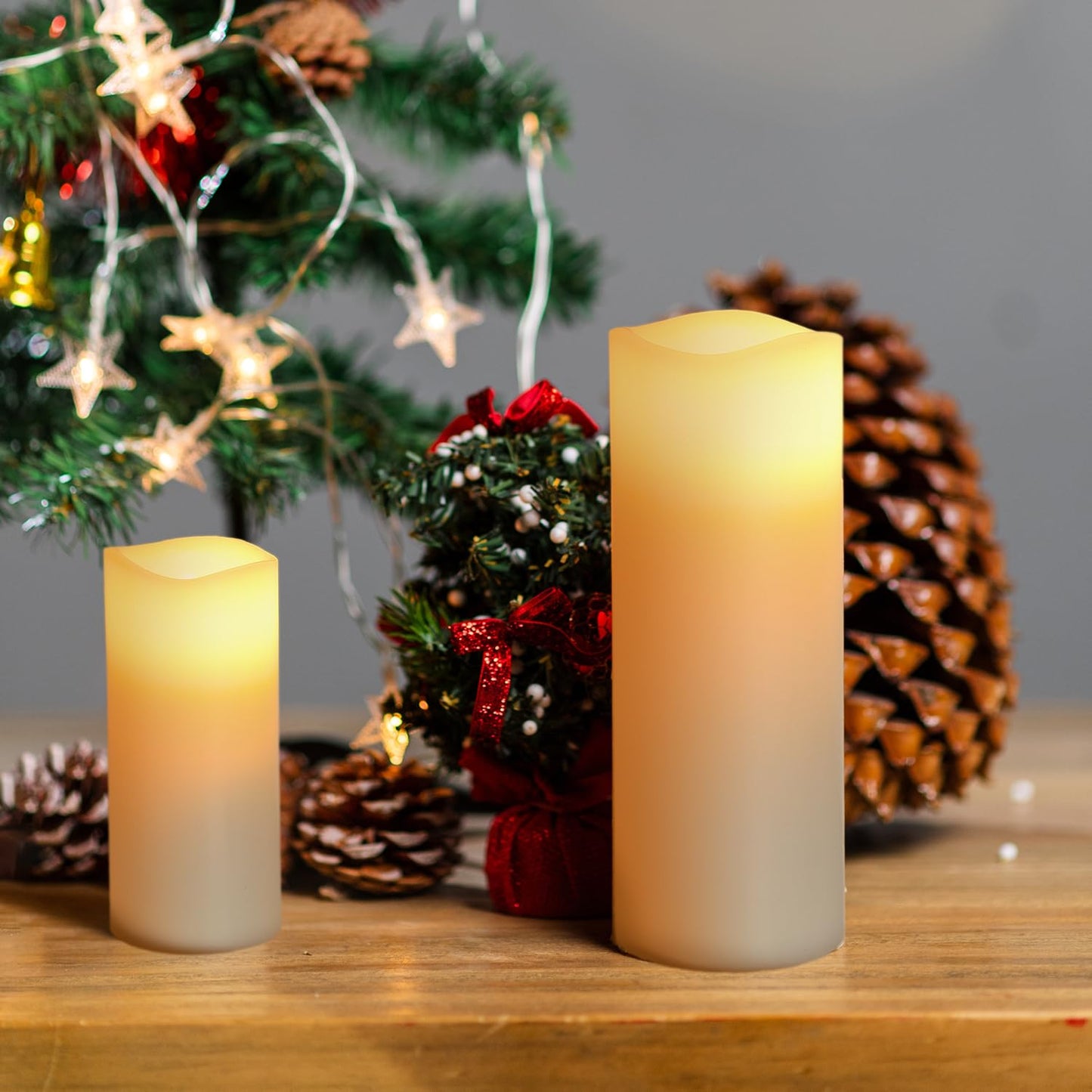 UniEasy Halloween Flameless Candles Battery Operated LED Candles with Timer and Remote, Pack of 9 Real Wax Pillar Candles Flickering Candle for Home & Holiday Romantic Decor