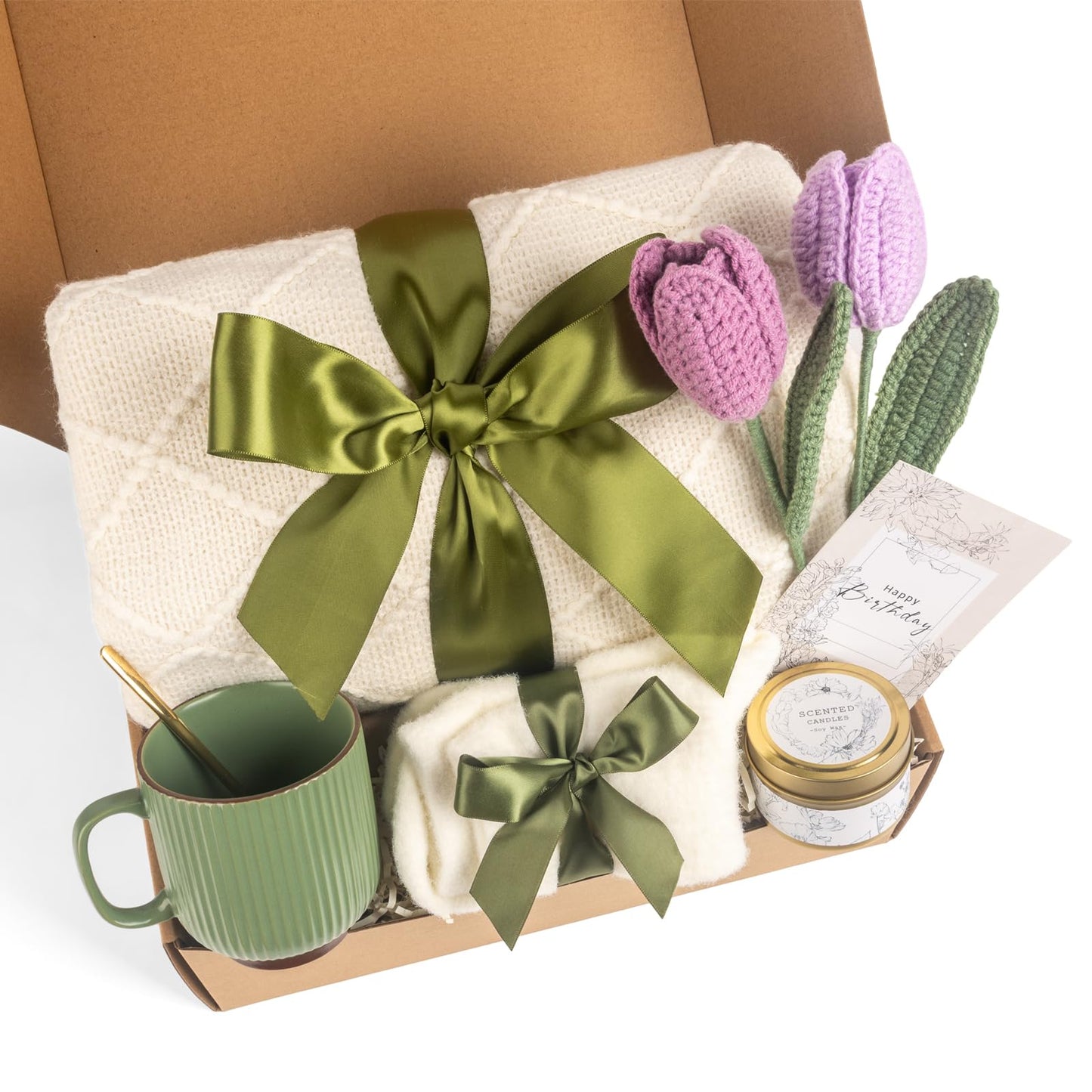 Anforsun Birthday Gifts for Women, Self Care Gifts Get Well Soon Gifts Package, Relaxing Care Package, Happy Birthday Gift Basket for Women, Her, Mom, Sister, Best Friend, Wife, Girlfriend, Coworker